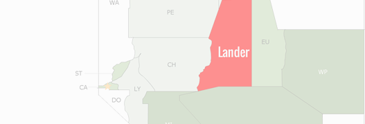 Lander County Map